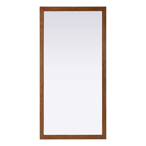 Elegant Kitchen and Bath Noah Rectangle Wood Mirror 72 X 36 in Brandy Walnut