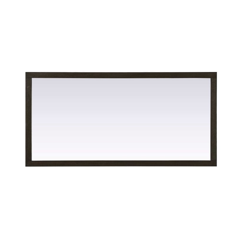 Elegant Kitchen and Bath Noah Rectangle Wood Mirror 72 X 36 in Chocolate Oak