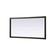 Elegant Kitchen and Bath Noah Rectangle Wood Mirror 72 X 36 in Chocolate Oak