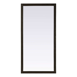 Elegant Kitchen and Bath Noah Rectangle Wood Mirror 72 X 36 in Chocolate Oak