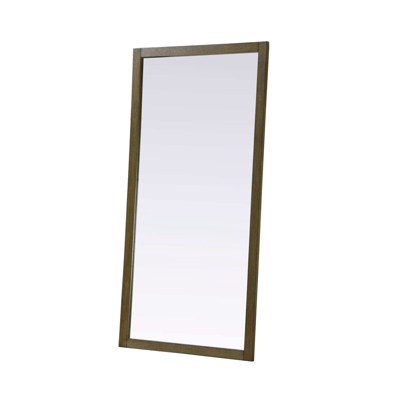 Elegant Kitchen and Bath Noah Rectangle Wood Mirror 72 X 36 in Hazel Oak