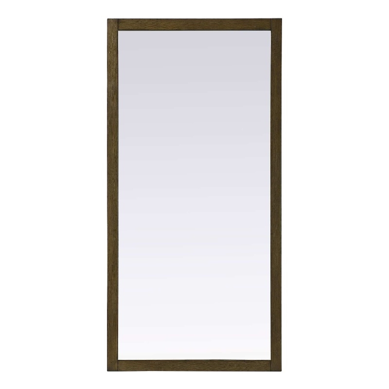 Elegant Kitchen and Bath Noah Rectangle Wood Mirror 72 X 36 in Hazel Oak