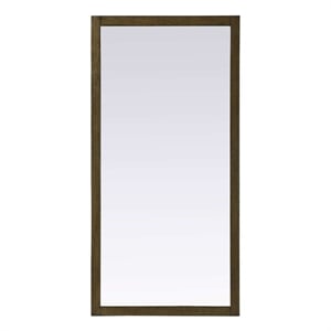 Elegant Kitchen and Bath Noah Rectangle Wood Mirror 72 X 36 in Hazel Oak