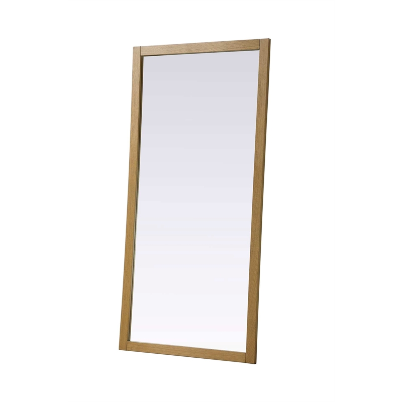 Elegant Kitchen and Bath Noah Rectangle Wood Mirror 72 X 36 in Honey Teak