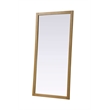 Elegant Kitchen and Bath Noah Rectangle Wood Mirror 72 X 36 in Honey Teak