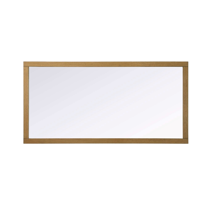 Elegant Kitchen and Bath Noah Rectangle Wood Mirror 72 X 36 in Honey Teak