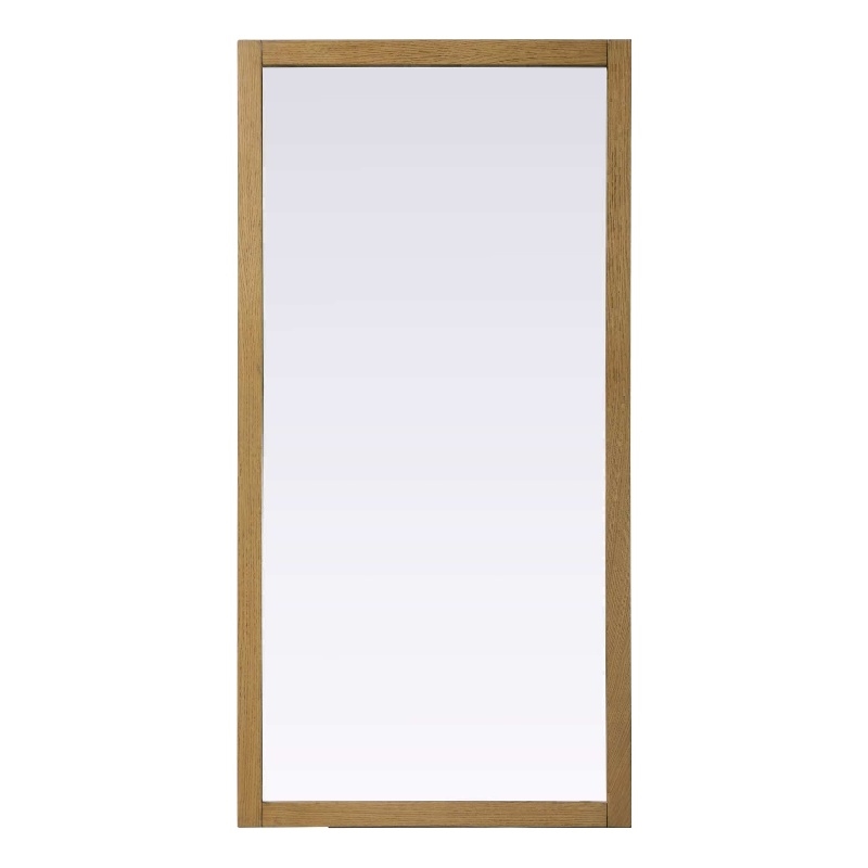 Elegant Kitchen and Bath Noah Rectangle Wood Mirror 72 X 36 in Honey Teak