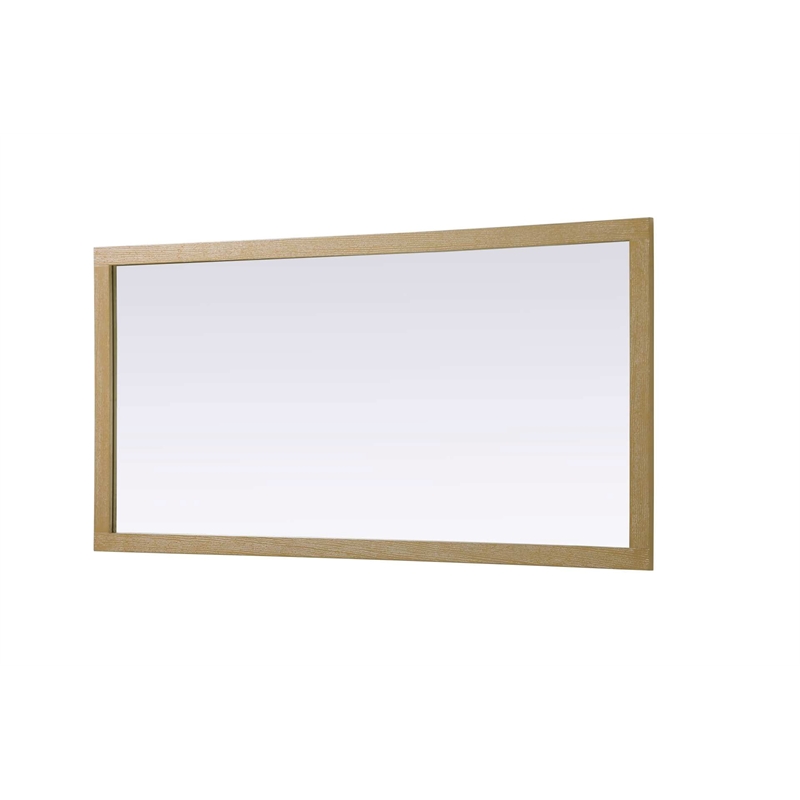 Elegant Kitchen and Bath Noah Rectangle Wood Mirror 72 X 36 in Linen Oak