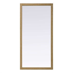 Elegant Kitchen and Bath Noah Rectangle Wood Mirror 72 X 36 in Linen Oak