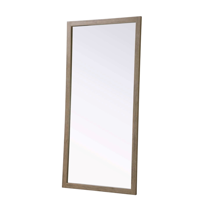 Elegant Kitchen and Bath Noah Rectangle Wood Mirror 72 X 36 in Natural Oak