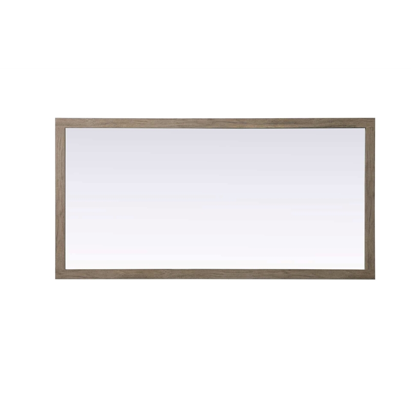 Elegant Kitchen and Bath Noah Rectangle Wood Mirror 72 X 36 in Natural Oak