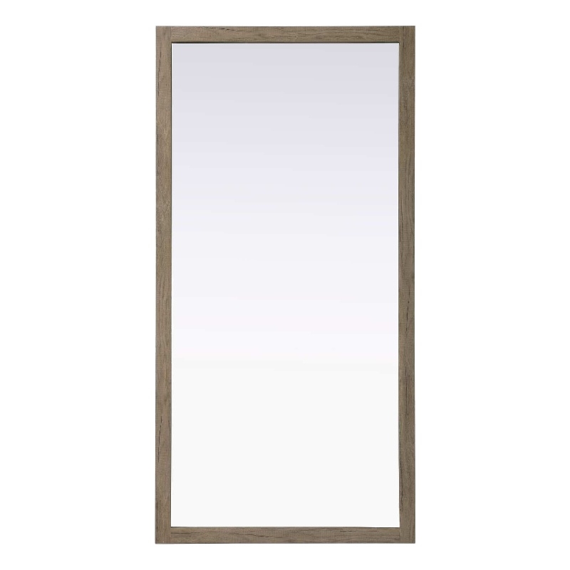 Elegant Kitchen and Bath Noah Rectangle Wood Mirror 72 X 36 in Natural Oak