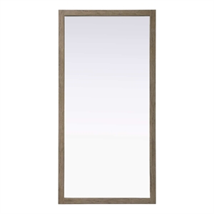Elegant Kitchen and Bath Noah Rectangle Wood Mirror 72 X 36 in Natural Oak