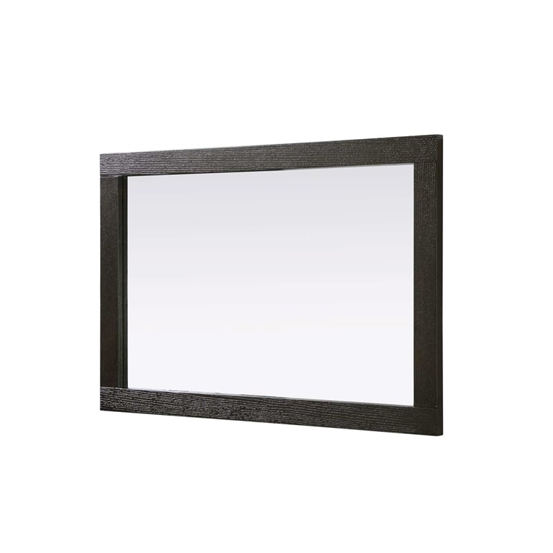 Elegant Kitchen and Bath Noah Rectangle Wood Mirror 24 X 36 in Chocolate Oak