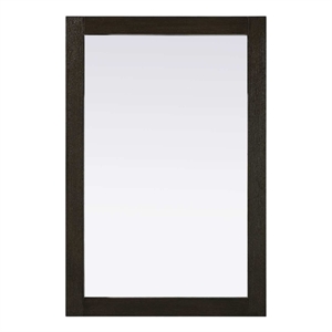 Elegant Kitchen and Bath Noah Rectangle Wood Mirror 24 X 36 in Chocolate Oak