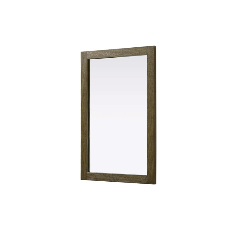 Elegant Kitchen and Bath Noah Rectangle Wood Mirror 24 X 36 in Hazel Oak