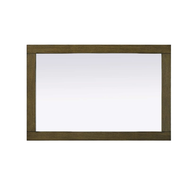 Elegant Kitchen and Bath Noah Rectangle Wood Mirror 24 X 36 in Hazel Oak