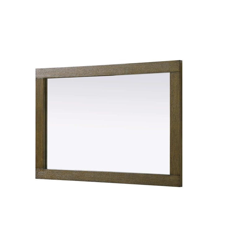 Elegant Kitchen and Bath Noah Rectangle Wood Mirror 24 X 36 in Hazel Oak