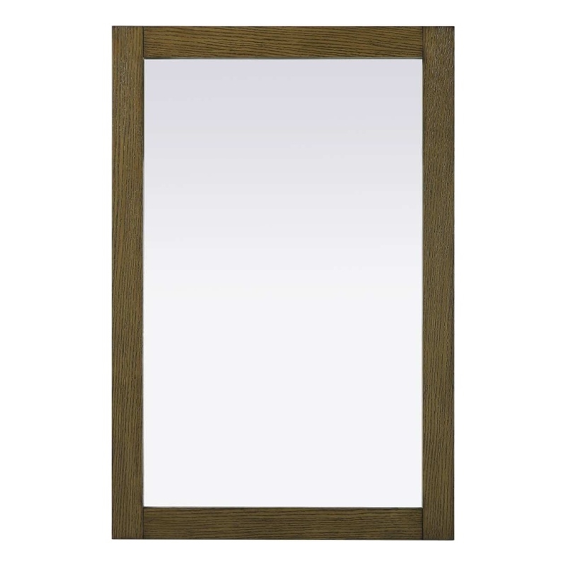 Elegant Kitchen and Bath Noah Rectangle Wood Mirror 24 X 36 in Hazel Oak