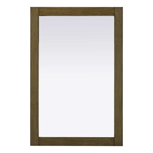 Elegant Kitchen and Bath Noah Rectangle Wood Mirror 24 X 36 in Hazel Oak
