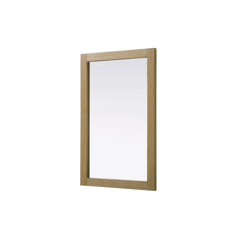 Elegant Kitchen and Bath Noah Rectangle Wood Mirror 24 X 36 in Linen Oak