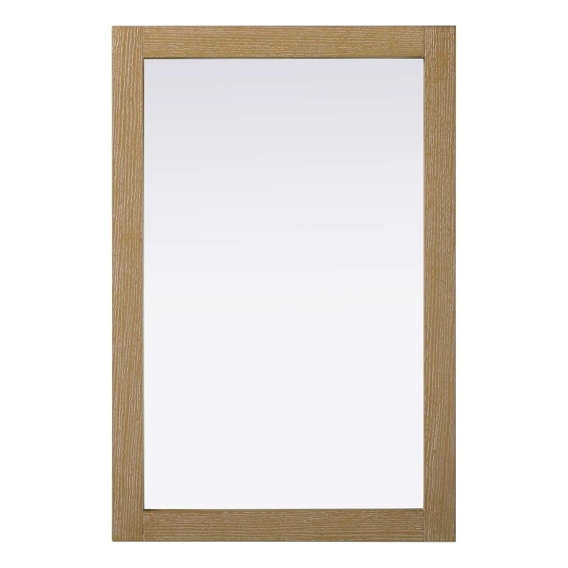 Elegant Kitchen and Bath Noah Rectangle Wood Mirror 24 X 36 in Linen Oak