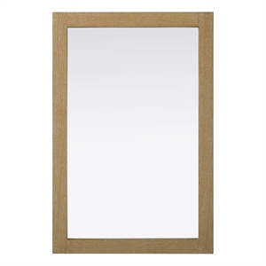 Elegant Kitchen and Bath Noah Rectangle Wood Mirror 24 X 36 in Linen Oak