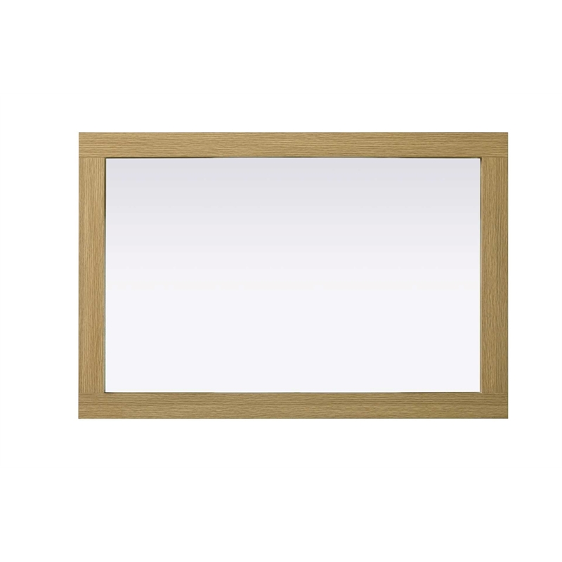 Elegant Kitchen and Bath Noah Rectangle Wood Mirror 24 X 36 in Honey Brown