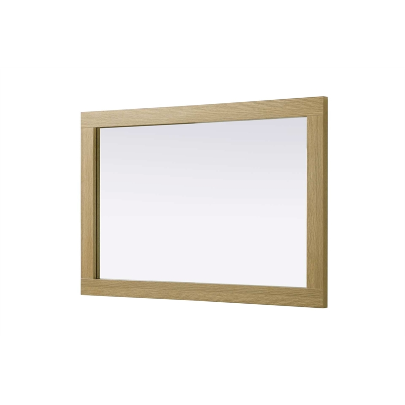 Elegant Kitchen and Bath Noah Rectangle Wood Mirror 24 X 36 in Honey Brown