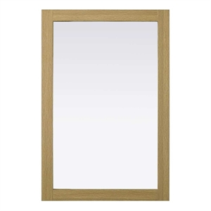 Elegant Kitchen and Bath Noah Rectangle Wood Mirror 24 X 36 in Honey Brown