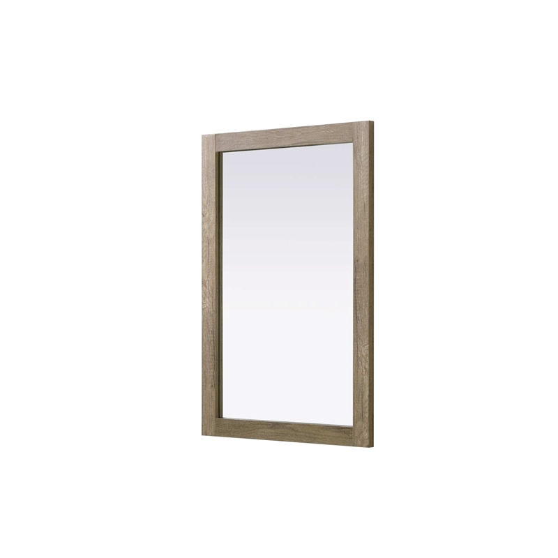 Elegant Kitchen and Bath Noah Rectangle Wood Mirror 24 X 36 in Natural Oak