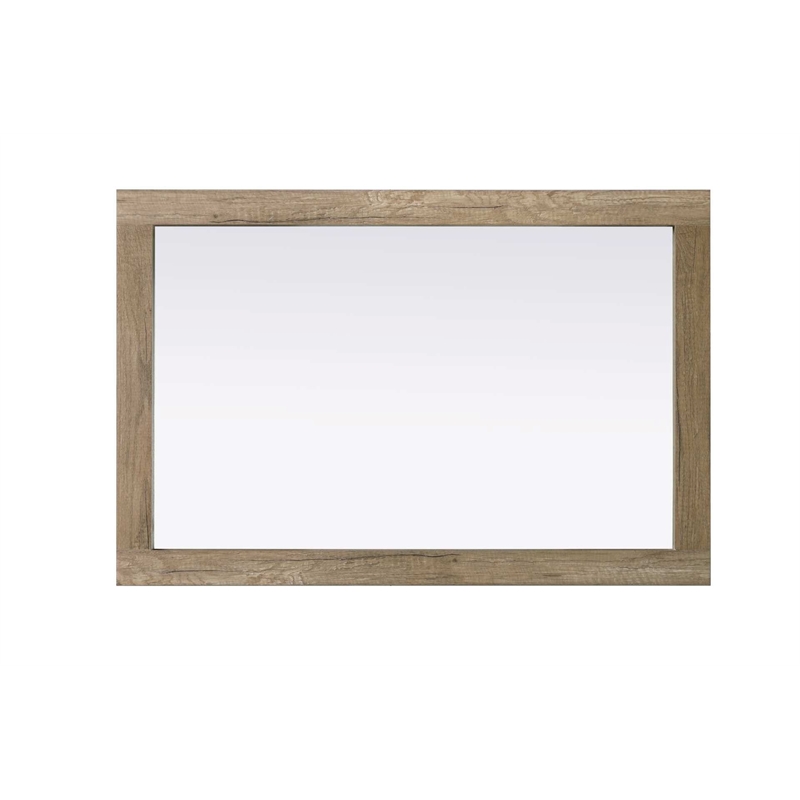 Elegant Kitchen and Bath Noah Rectangle Wood Mirror 24 X 36 in Natural Oak