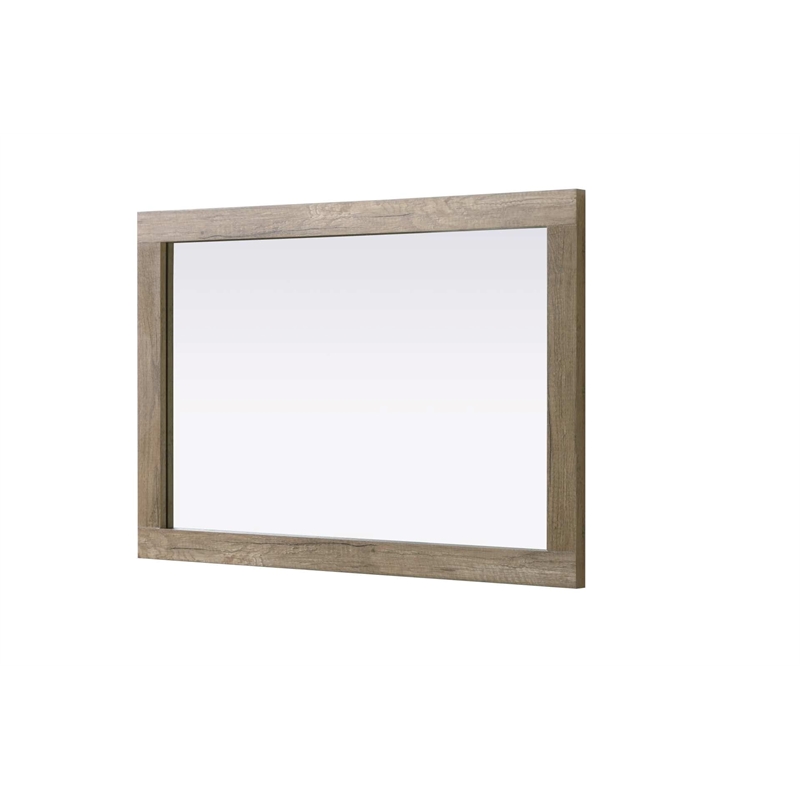 Elegant Kitchen and Bath Noah Rectangle Wood Mirror 24 X 36 in Natural Oak