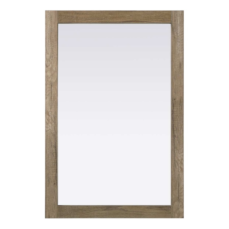 Elegant Kitchen and Bath Noah Rectangle Wood Mirror 24 X 36 in Natural Oak