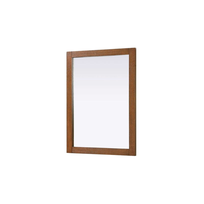 Elegant Kitchen and Bath Noah Rectangle Wood Mirror 27 X 36 in Brandy Walnut