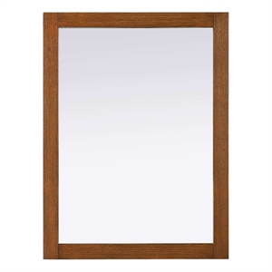 Elegant Kitchen and Bath Noah Rectangle Wood Mirror 27 X 36 in Brandy Walnut