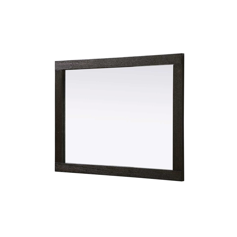 Elegant Kitchen and Bath Noah Rectangle Wood Mirror 27 X 36 in Chocolate Oak