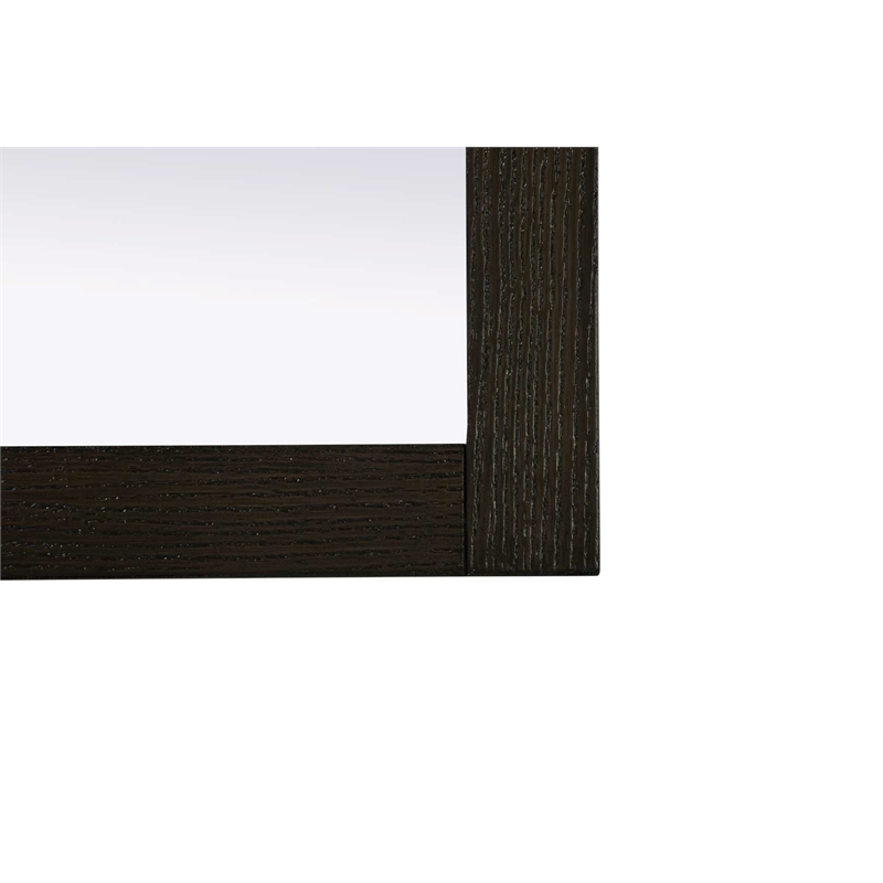 Elegant Kitchen and Bath Noah Rectangle Wood Mirror 27 X 36 in Chocolate Oak