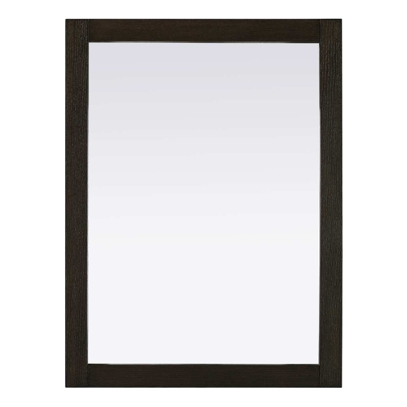 Elegant Kitchen and Bath Noah Rectangle Wood Mirror 27 X 36 in Chocolate Oak