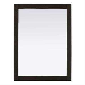 Elegant Kitchen and Bath Noah Rectangle Wood Mirror 27 X 36 in Chocolate Oak