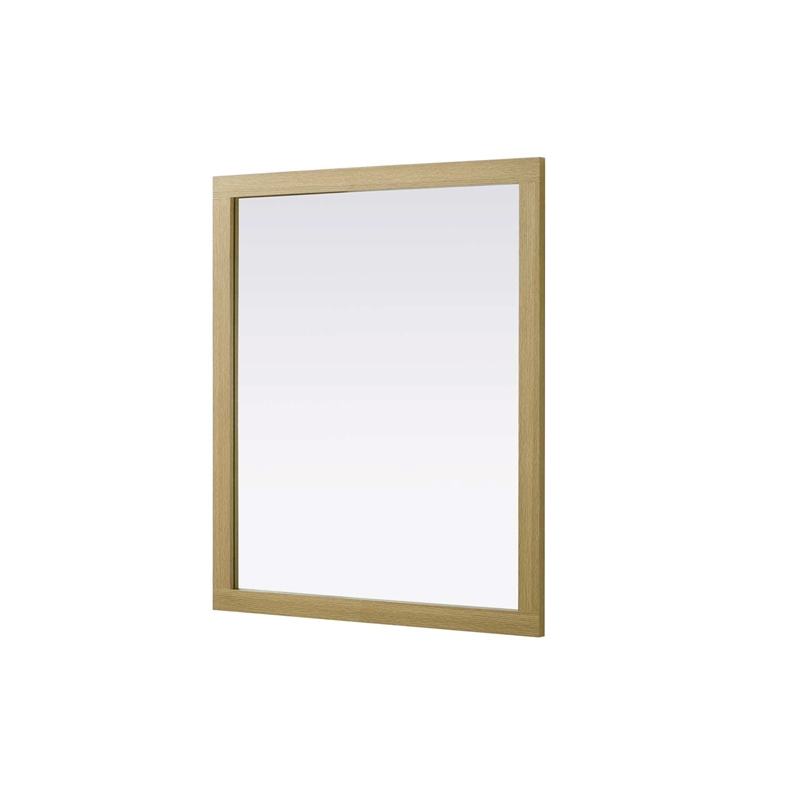 Elegant Kitchen and Bath Noah Rectangle Wood Mirror 42 X 36 in Honey Brown