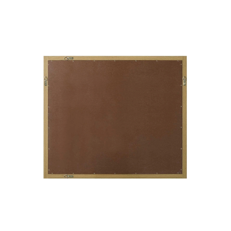 Elegant Kitchen and Bath Noah Rectangle Wood Mirror 42 X 36 in Honey Brown