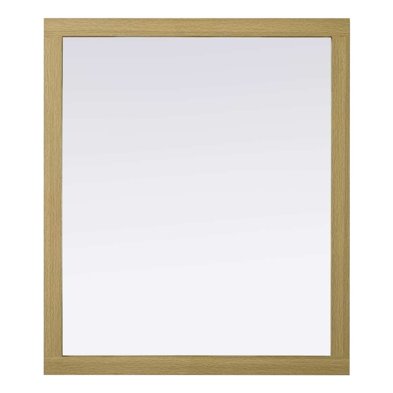 Elegant Kitchen and Bath Noah Rectangle Wood Mirror 42 X 36 in Honey Brown