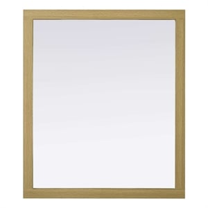 Elegant Kitchen and Bath Noah Rectangle Wood Mirror 42 X 36 in Honey Brown