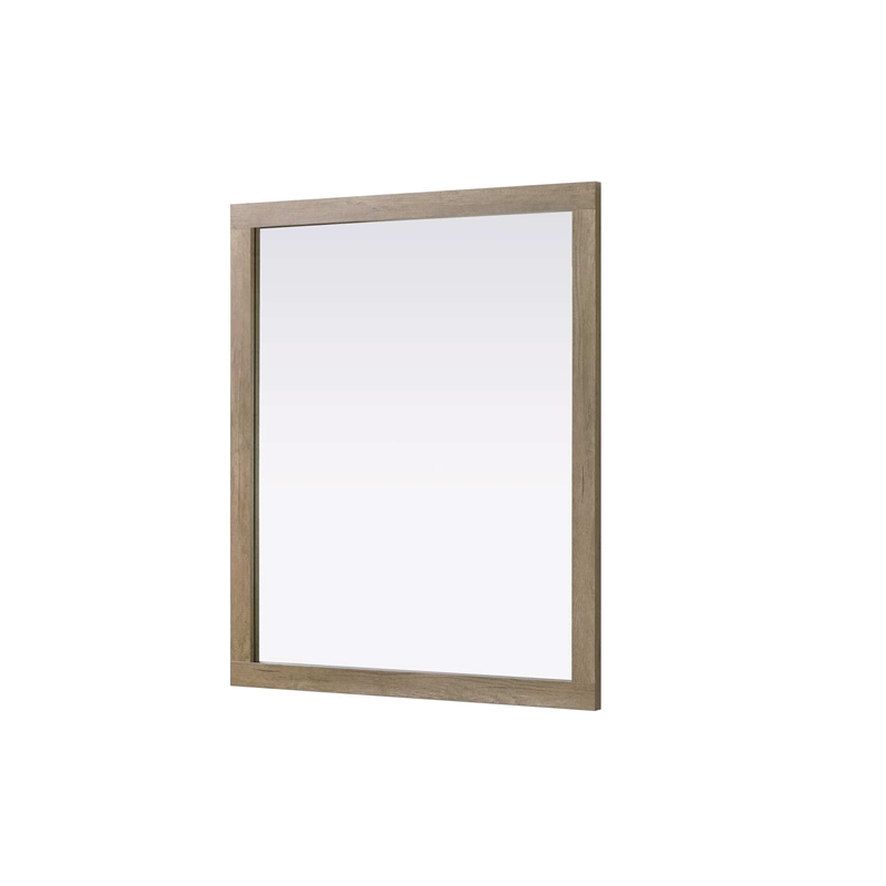 Elegant Kitchen and Bath Noah Rectangle Wood Mirror 42 X 36 in Natural Oak