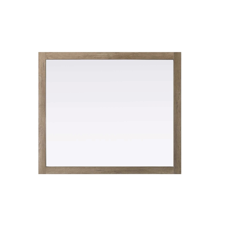 Elegant Kitchen and Bath Noah Rectangle Wood Mirror 42 X 36 in Natural Oak