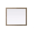 Elegant Kitchen and Bath Noah Rectangle Wood Mirror 42 X 36 in Natural Oak