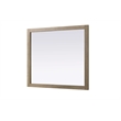 Elegant Kitchen and Bath Noah Rectangle Wood Mirror 42 X 36 in Natural Oak