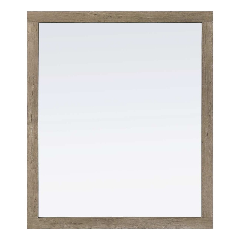 Elegant Kitchen and Bath Noah Rectangle Wood Mirror 42 X 36 in Natural Oak