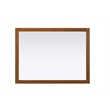 Elegant Kitchen and Bath Noah Rectangle Wood Mirror 48 X 36 in Brandy Walnut